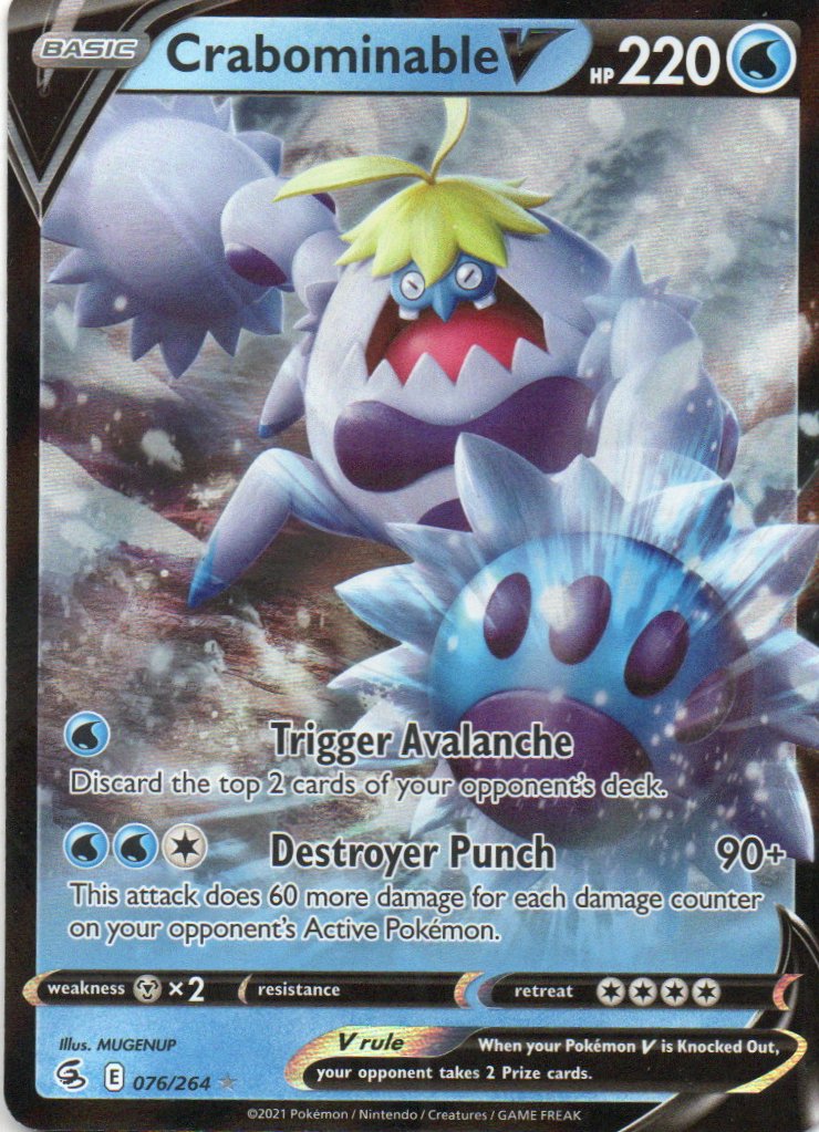 Crabominable V 76 Ultra rare Ingles