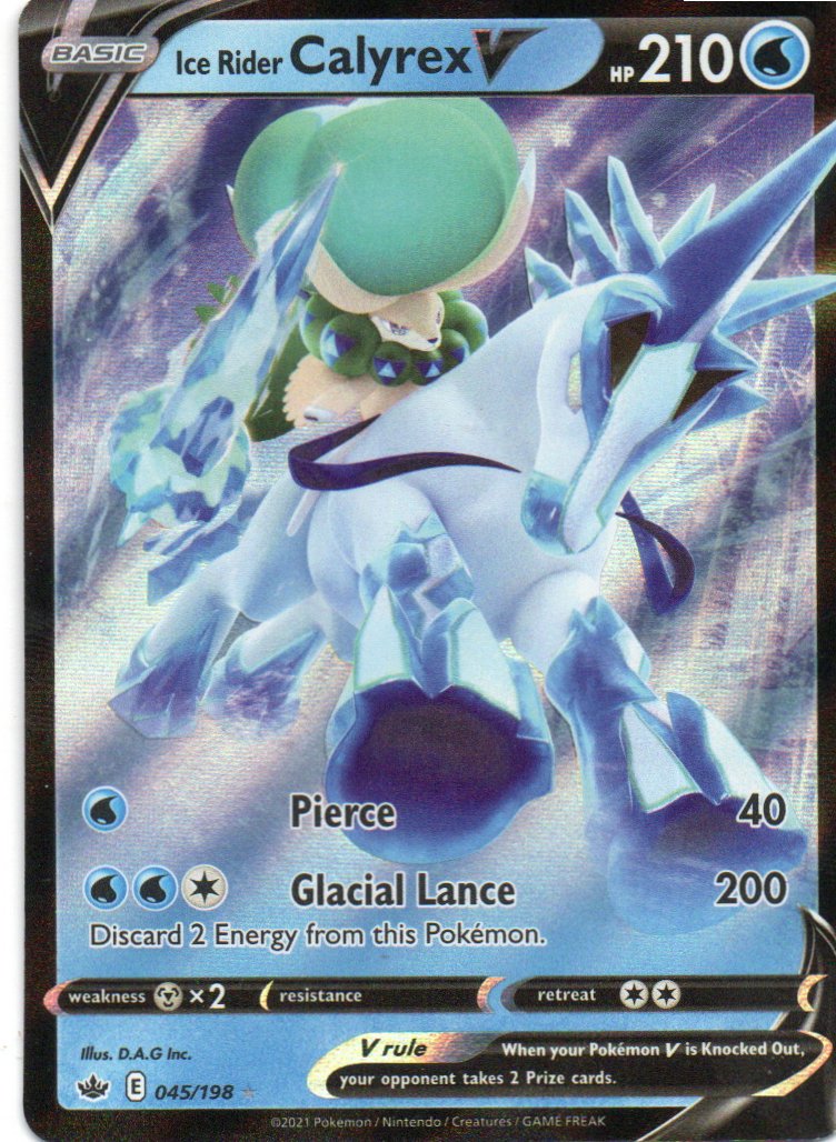 Ice Rider Calyrex V 45 Ultra rare Ingles
