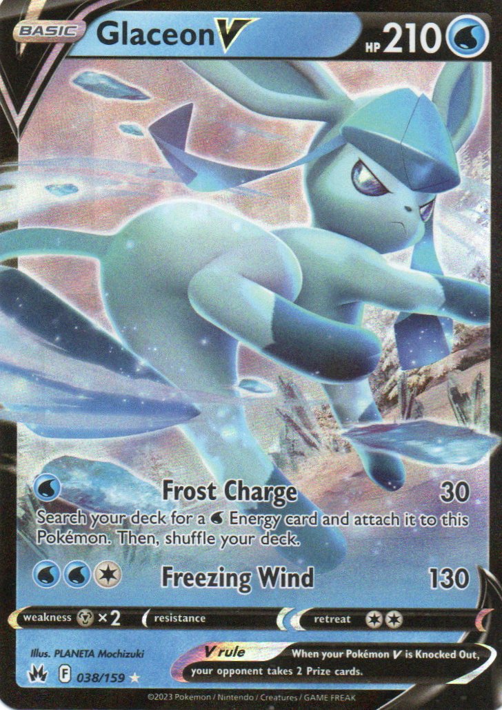 Glaceon V 38 Ultra rare Ingles