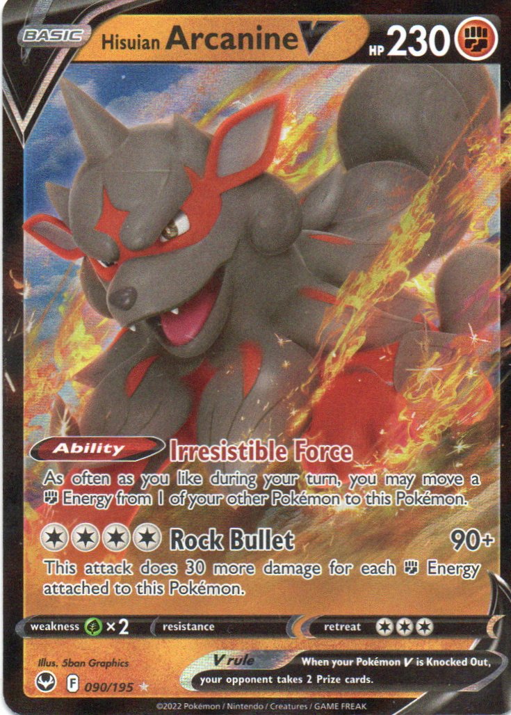 Hisuian Arcanine V 90 Ultra rare Ingles