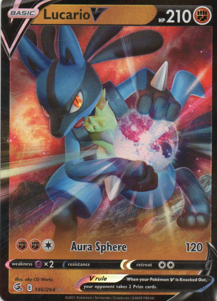 Lucario V 146 Ultra rare Ingles