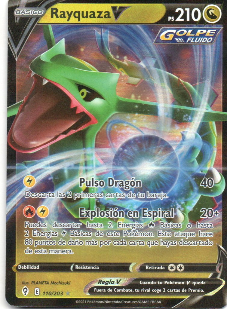 Rayquaza V 110 Ultra rare Español