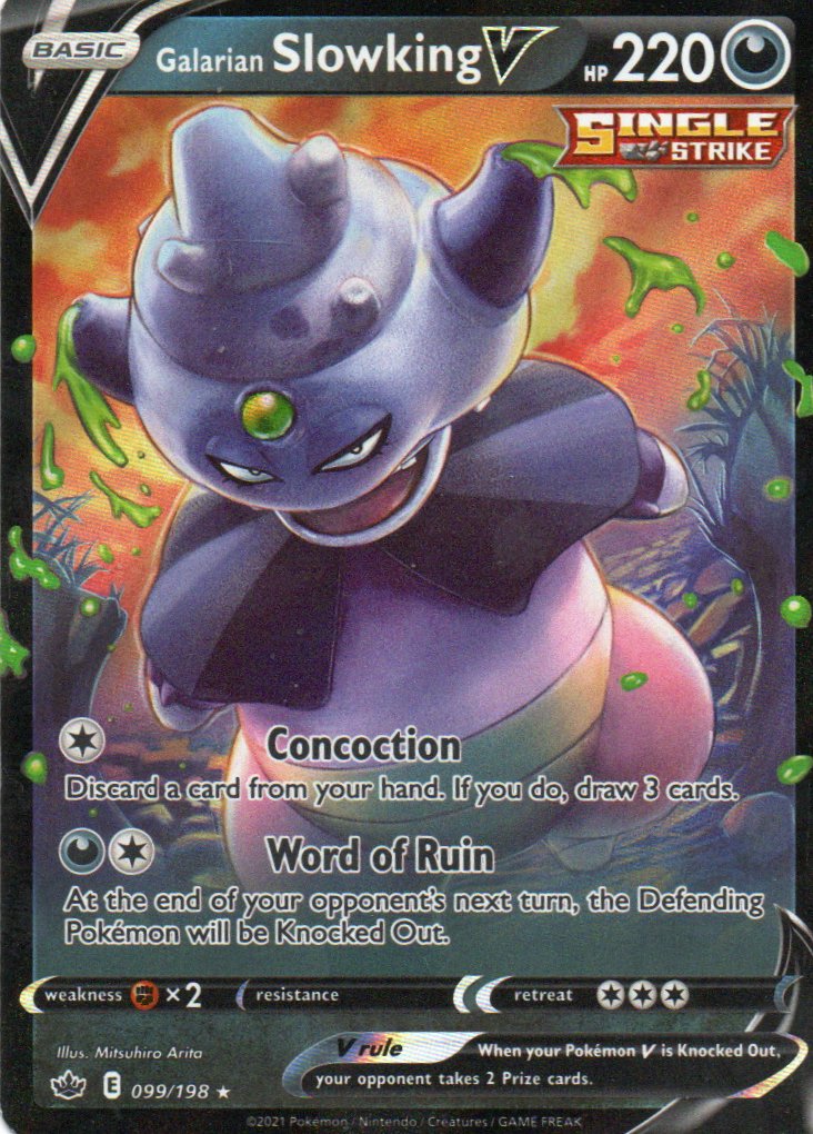 Galarian Slowking V 99 Ultra rare Ingles