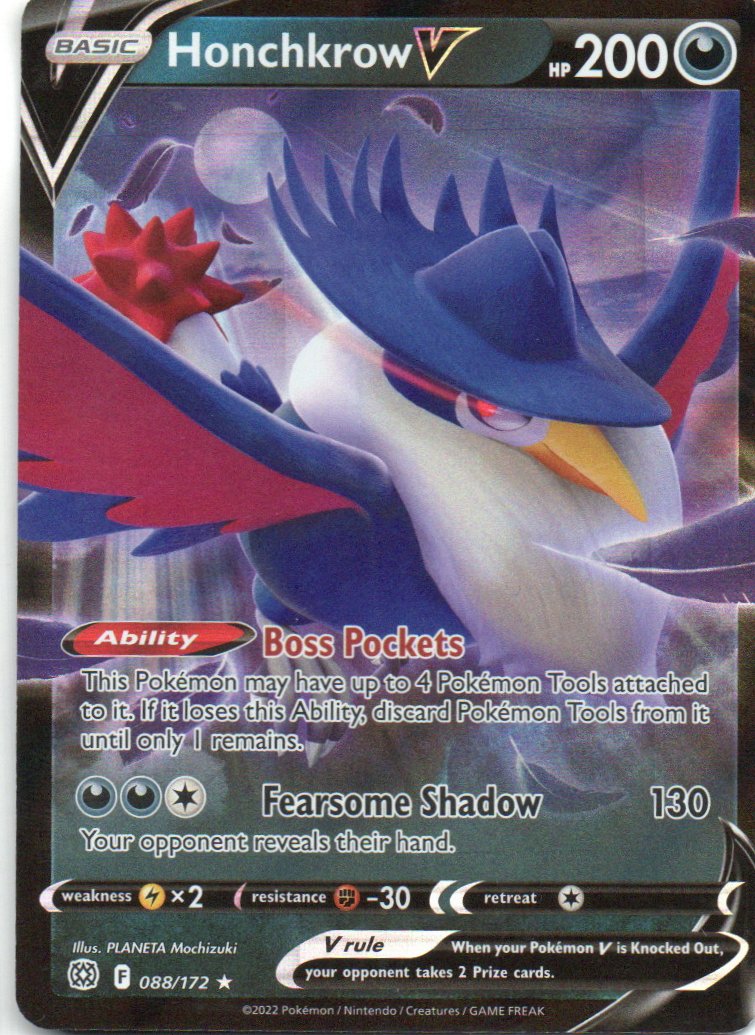 Honchkrow V 88 Ultra rare Ingles
