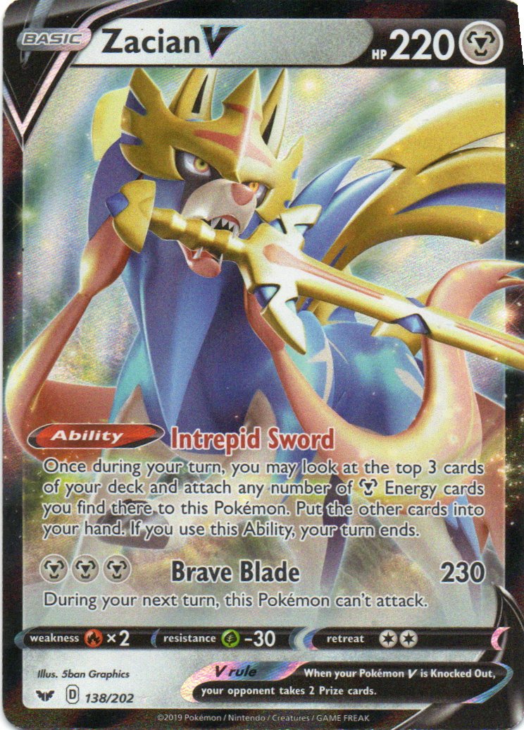 Zacian V 138 Ultra rare Ingles