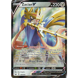 Zacian V 138 Ultra rare Ingles
