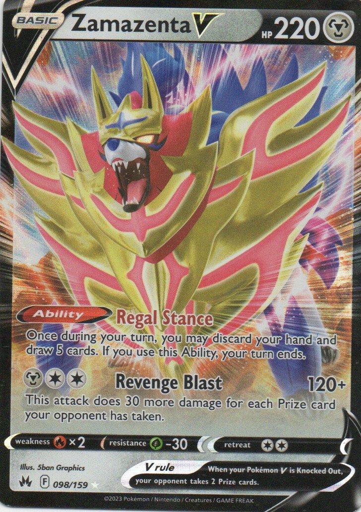 Zamazenta V 98 Ultra rare Ingles