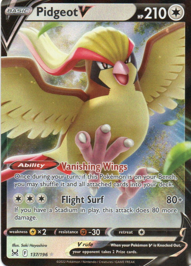 Pidgeot V 137 Ultra rare Ingles