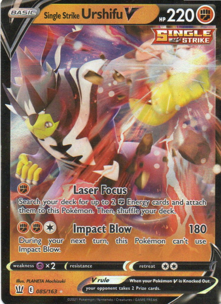 Single Strike Urshifu V single strike 85 Ultra rare Ingles