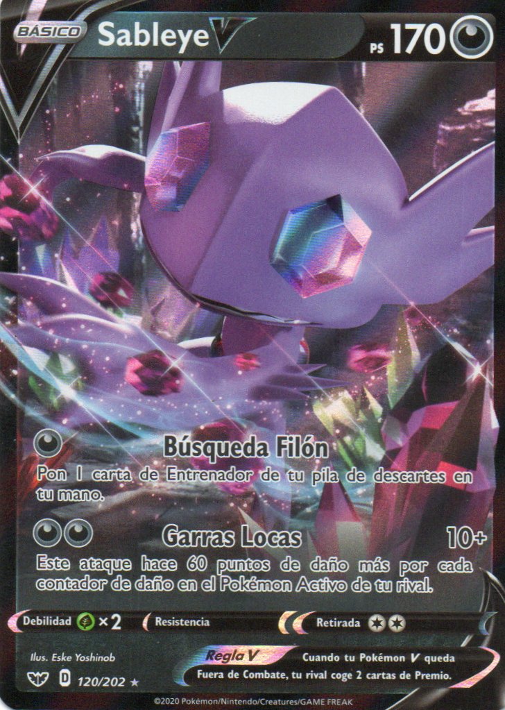 Sableye V 120 Ultra rare Español
