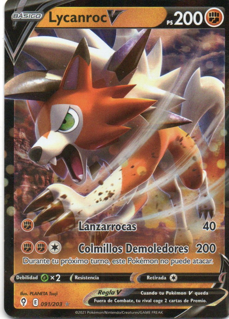 Lycanroc V 91 Ultra rare Español