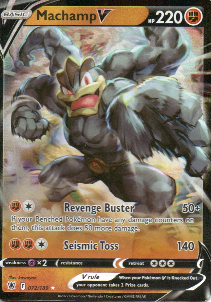Machamp V 72 Ultra rare Ingles