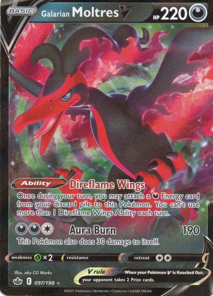 Galarian Moltres V 97 Ultra rare Ingles