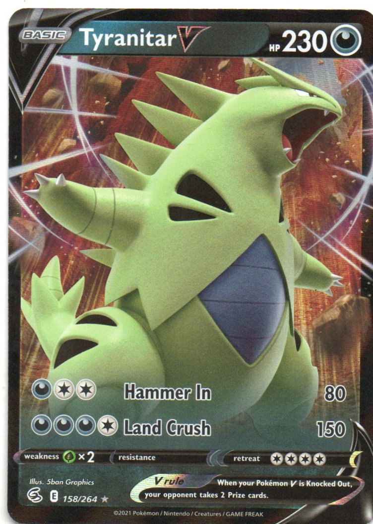 Tyranitar V 158 Ultra rare Ingles