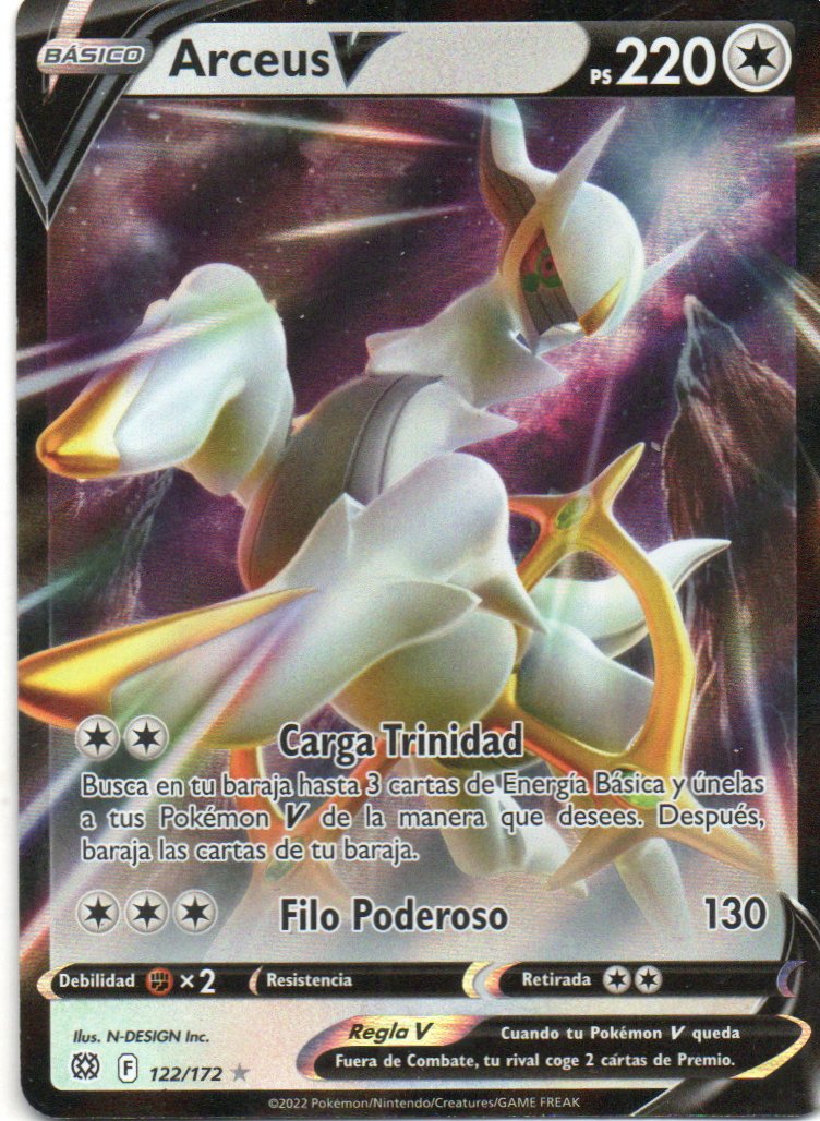 Arceus V 122 Ultra rare Español