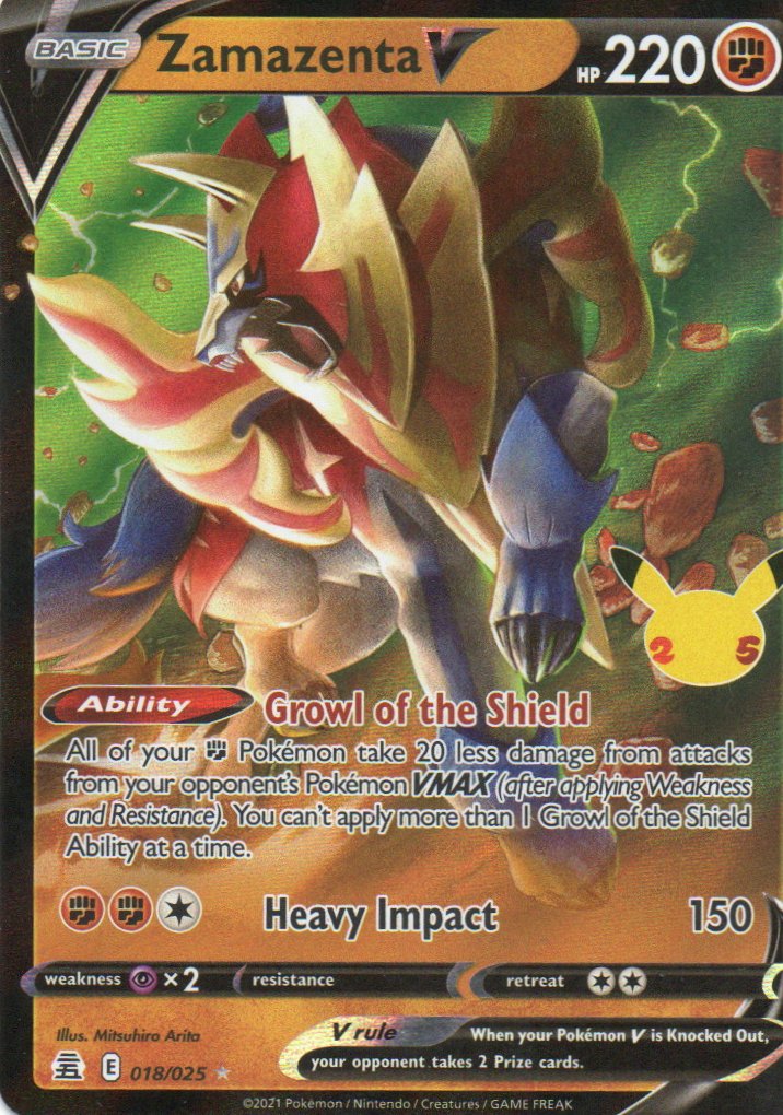Zamazenta V 18 Ultra rare Ingles