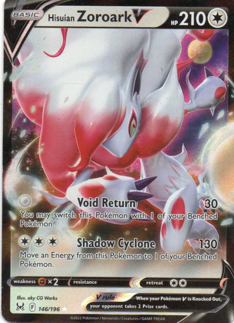 Hisuian Zoroark V 146 Ultra rare Ingles