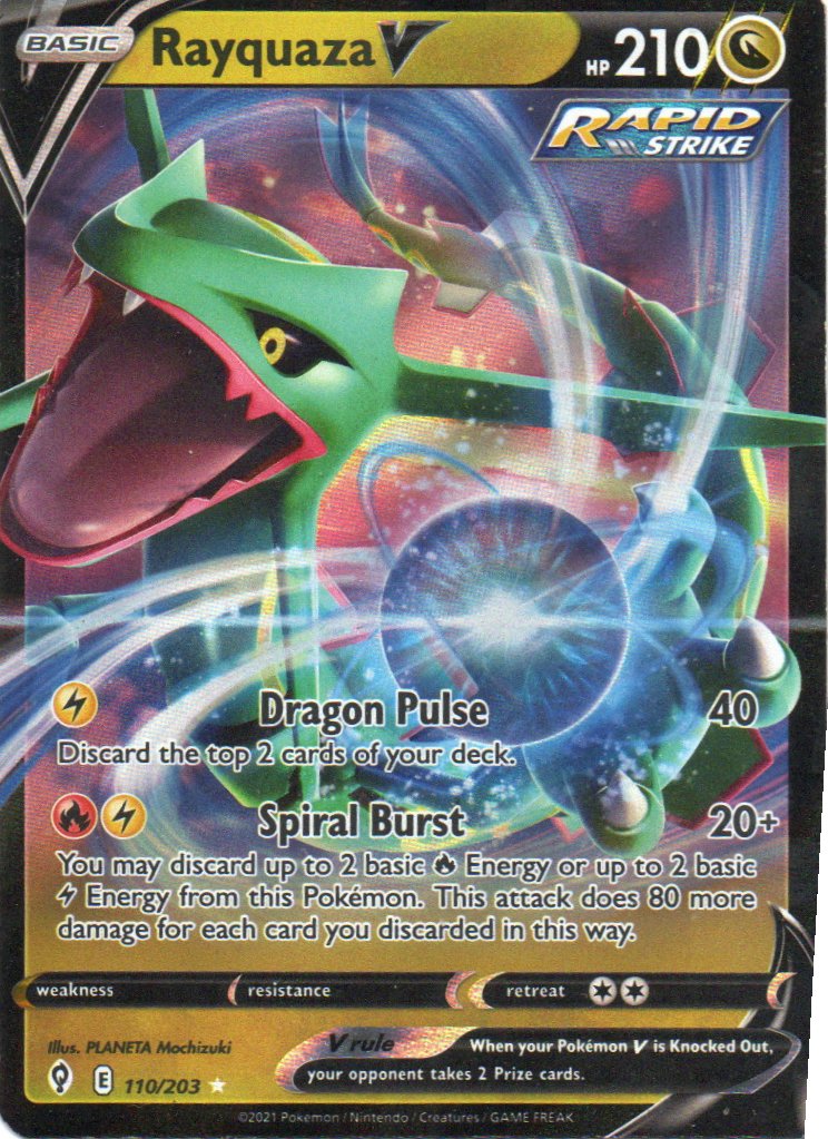 Rayquaza V 110 Ultra rare Ingles