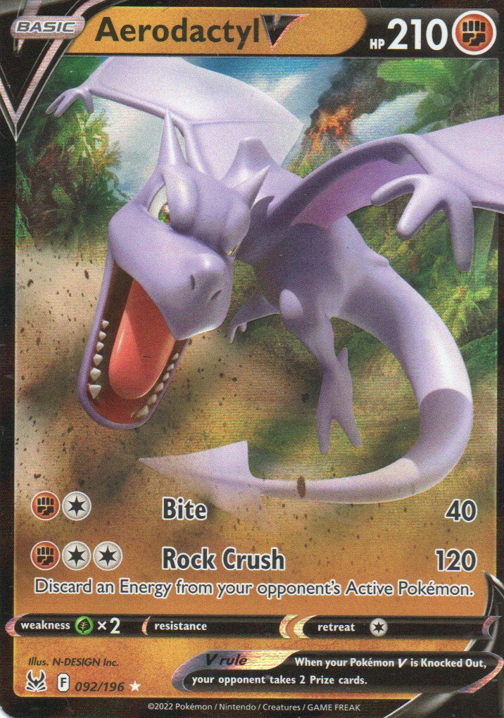 Aerodactyl V 92 Ultra rare Ingles
