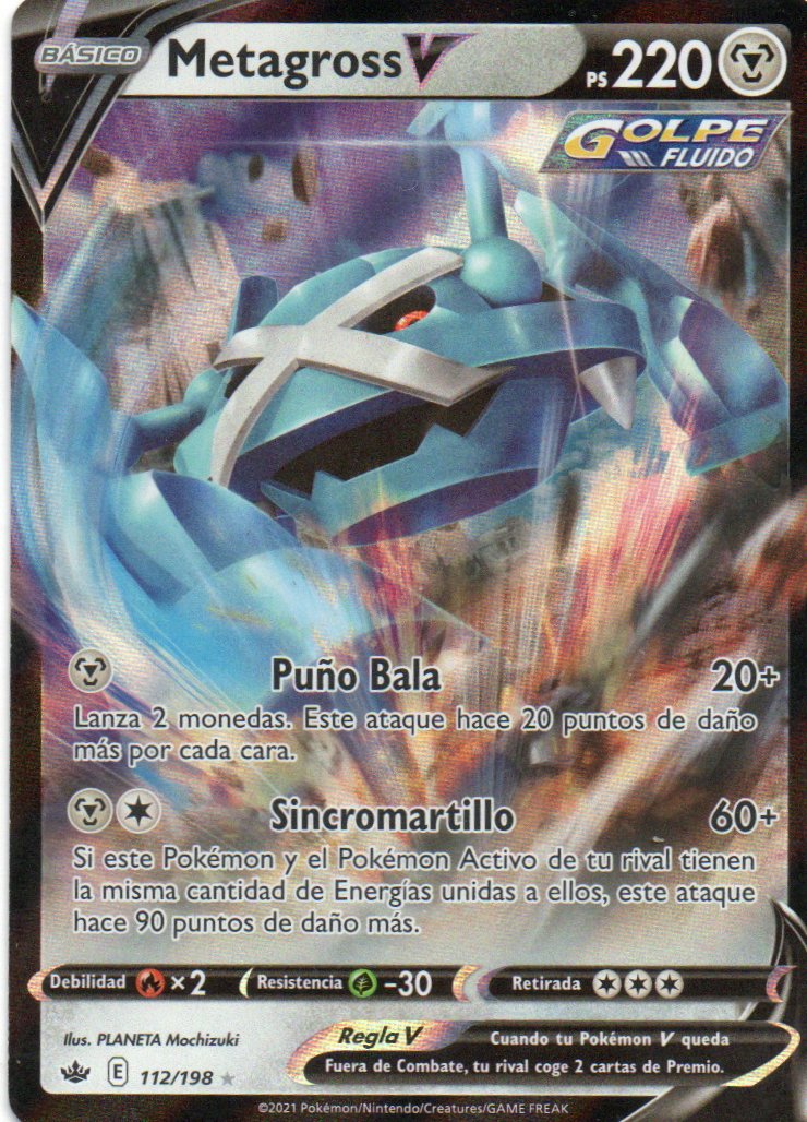 Metagross V 112 Ultra rare Español