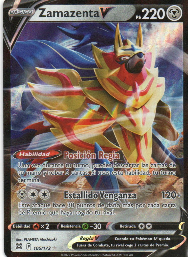 Zamazenta V 105 Ultra rare Español