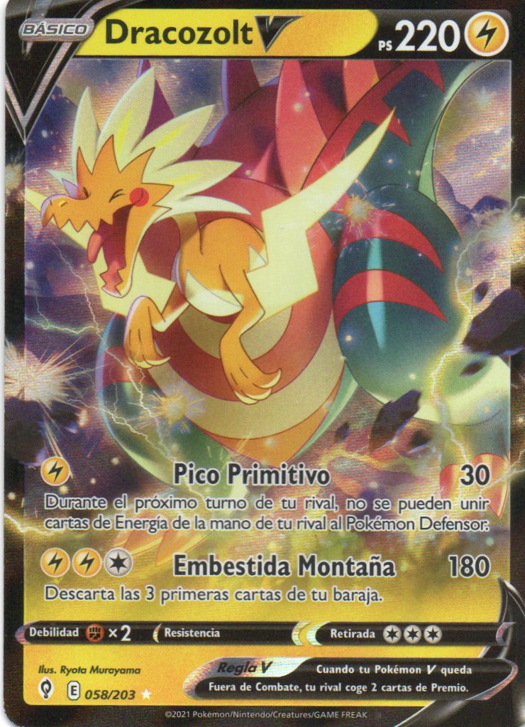 Dracozolt V 58 Ultra rare Español