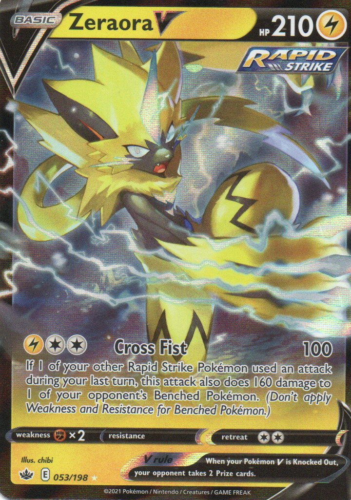 Zeraora V rapid strike 53 Ultra rare Ingles