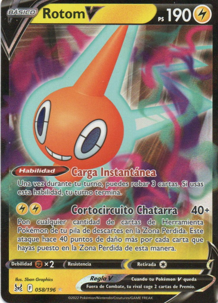 Rotom V 58 Ultra rare Español