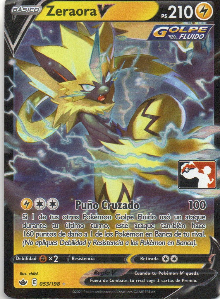 Zeraora V golpe fluido 53 Ultra rare Español