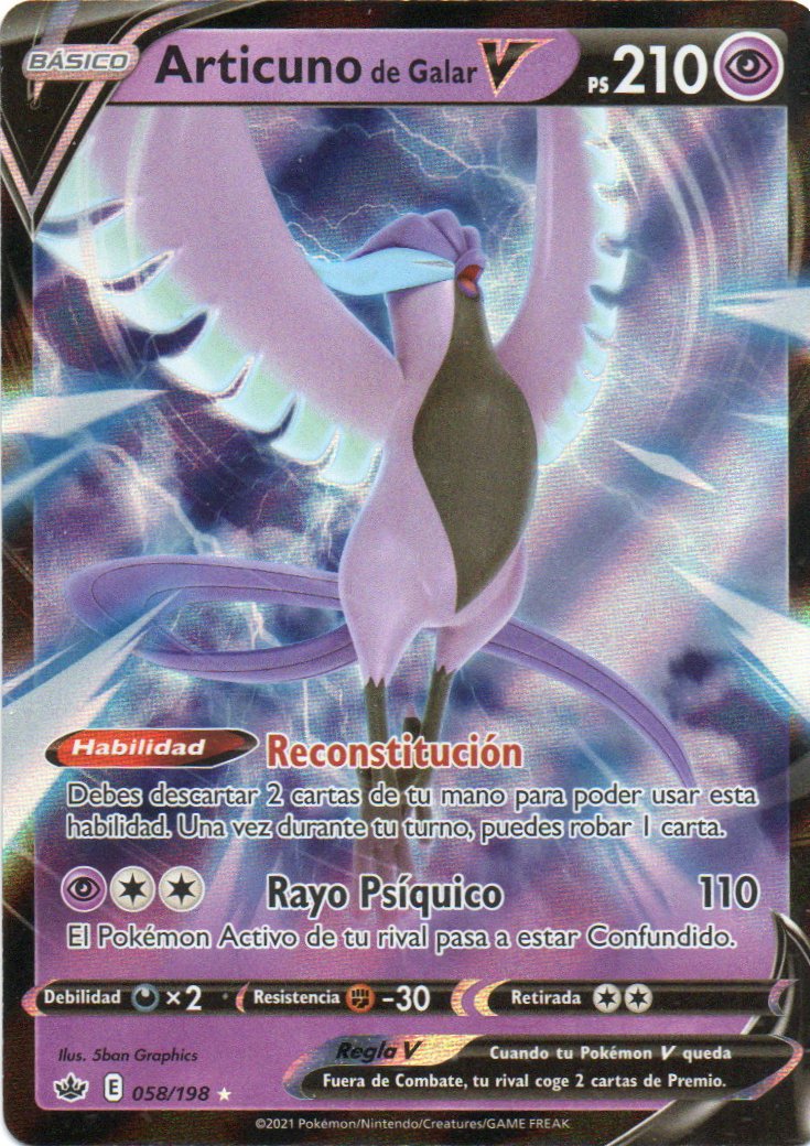 Articuno de galar V 58 Ultra rare Español