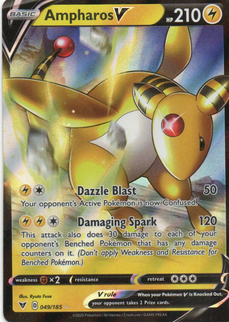Ampharos V 49 Ultra rare Ingles