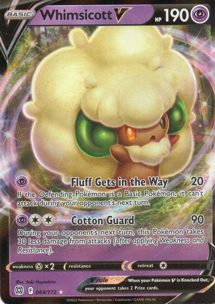 Whimsicott V 64 Ultra rare Ingles