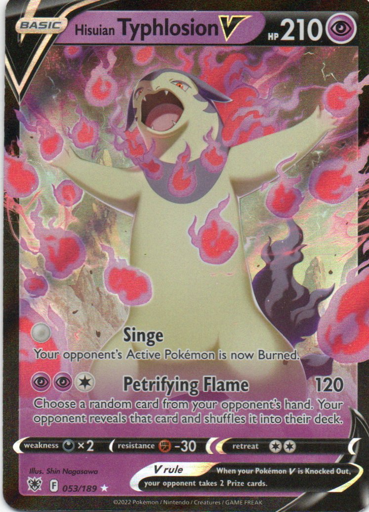 Hisuian Typhlosion V 53 Ultra rare Ingles