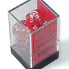 Dados Chessex 23074 Translucent Red/White