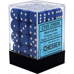 Dados Chessex 25806 Blue/White (36 pzas d6)