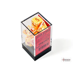 Dados Chessex 27453 Festive Sunburst/Red