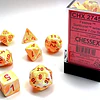 Dados Chessex 27453 Festive Sunburst/Red