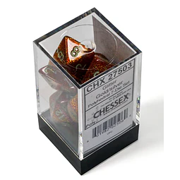 Dados Chessex 27503 Glitter Gold/Silver