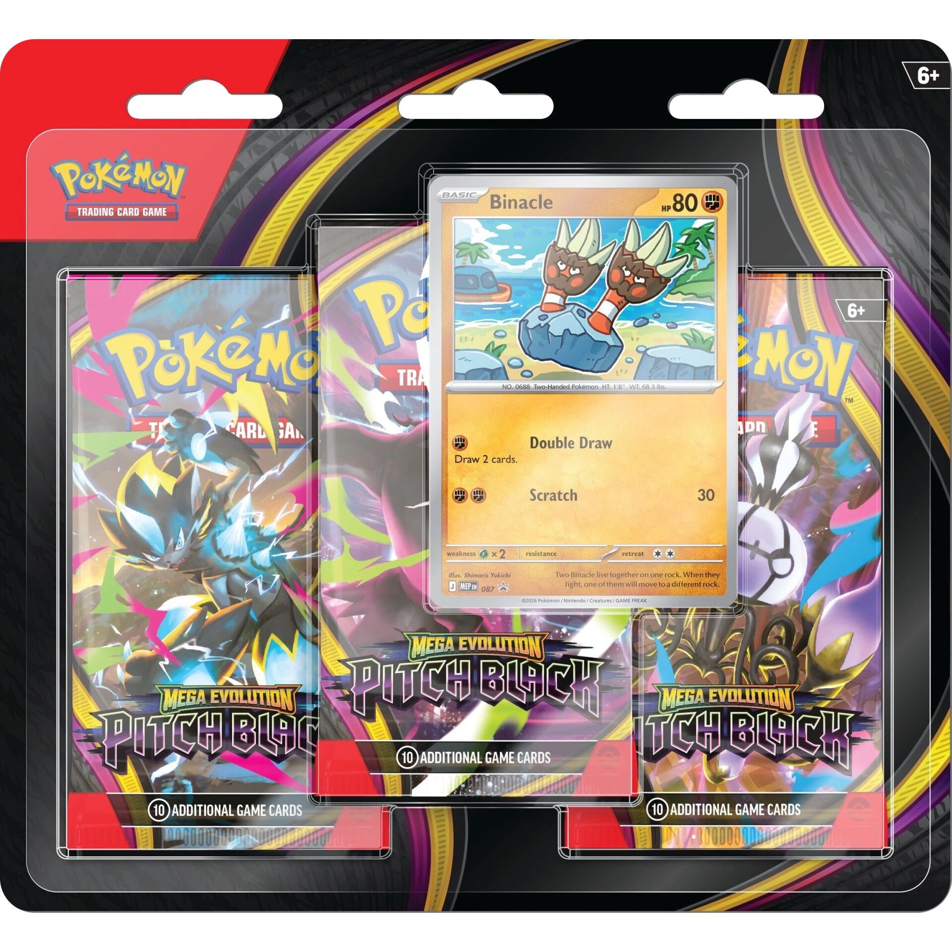 Blister de 3 Pitch Black Pokemon TCG Ingles