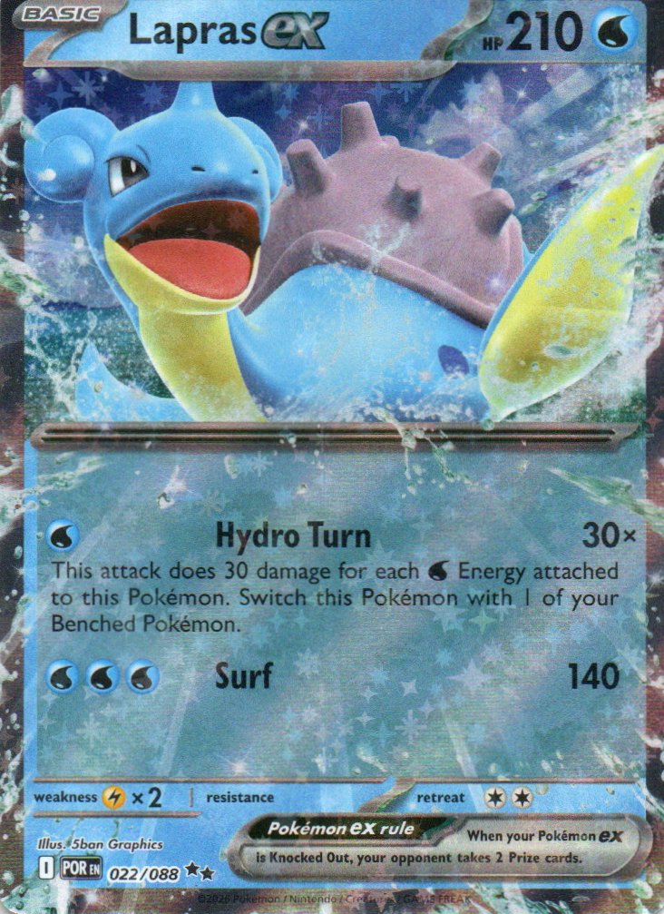 Lapras ex POR 022 Double rare Ingles