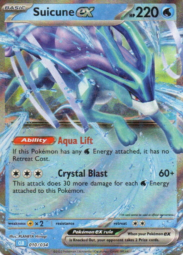 Suicune ex CLB 010 Double rare Ingles