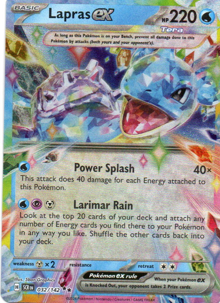 Lapras ex SCR 032 Double rare Ingles