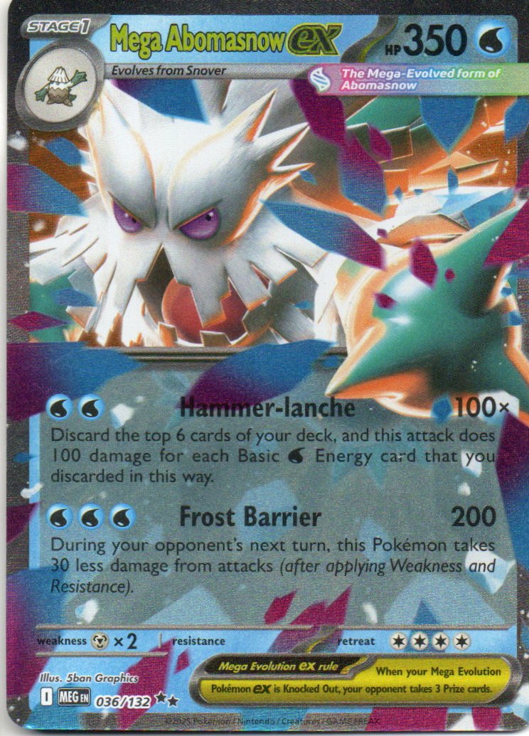 Mega Abomasnow ex MEG 036 Double rare Ingles
