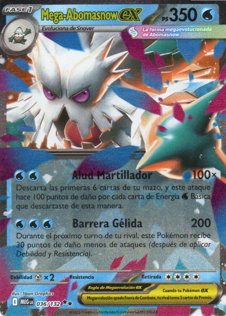 Mega-Abomasnow ex MEG 036 Double rare Ingles
