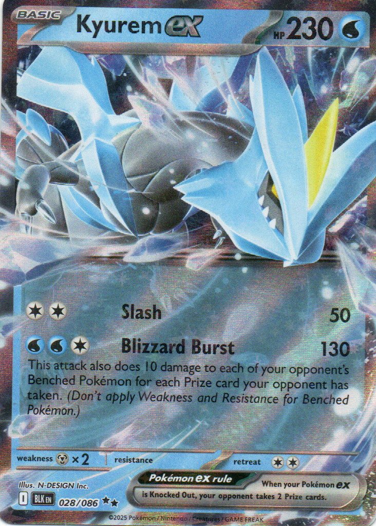 Kyurem ex BLK 028 Double rare Ingles