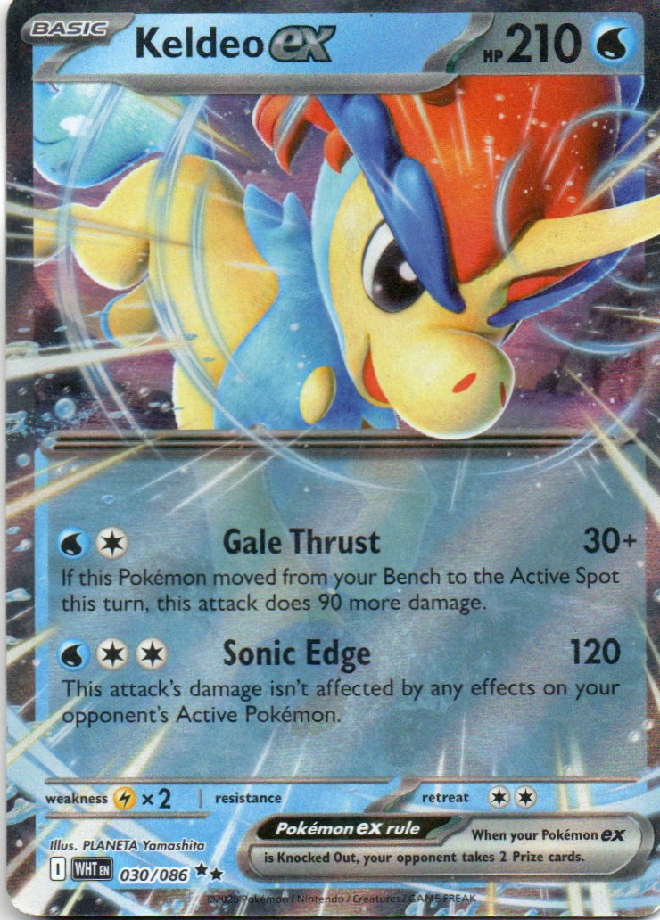 Keldeo ex WHT 030 Double rare Ingles
