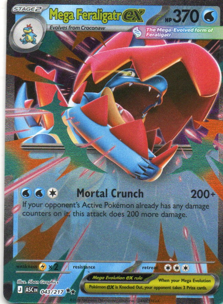 Mega Ferraligatr ex ASC 043 Double rare Ingles