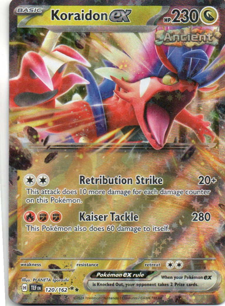 Koraidon ex TEF 120 Double rare Ingles
