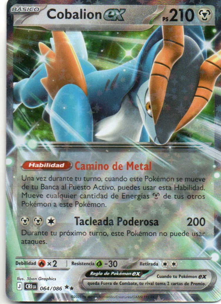 Cobalion ex CRI 064 Double rare Español