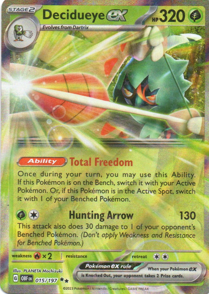 Decidueye ex OBF 015 Double rare Ingles